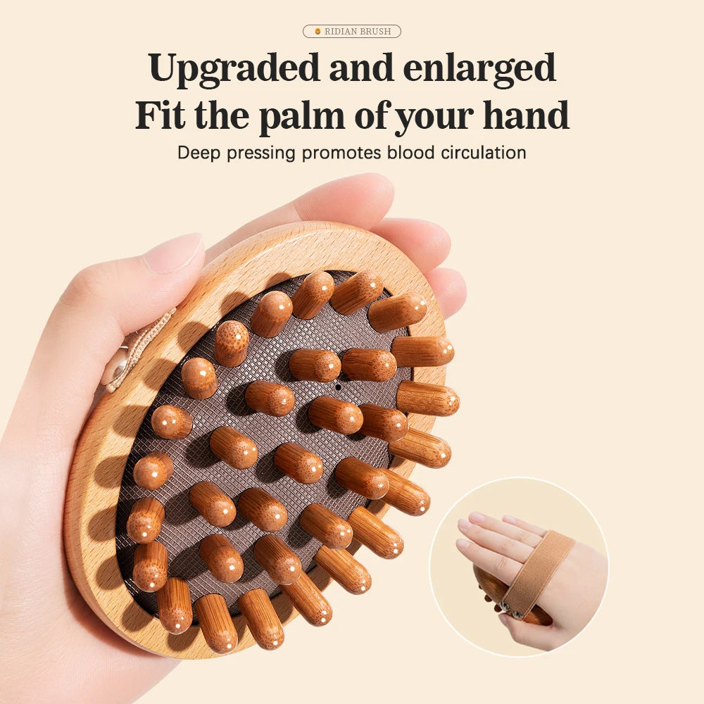 Wooden Spa Massage Brush – Body, Scalp & Relaxation Tool