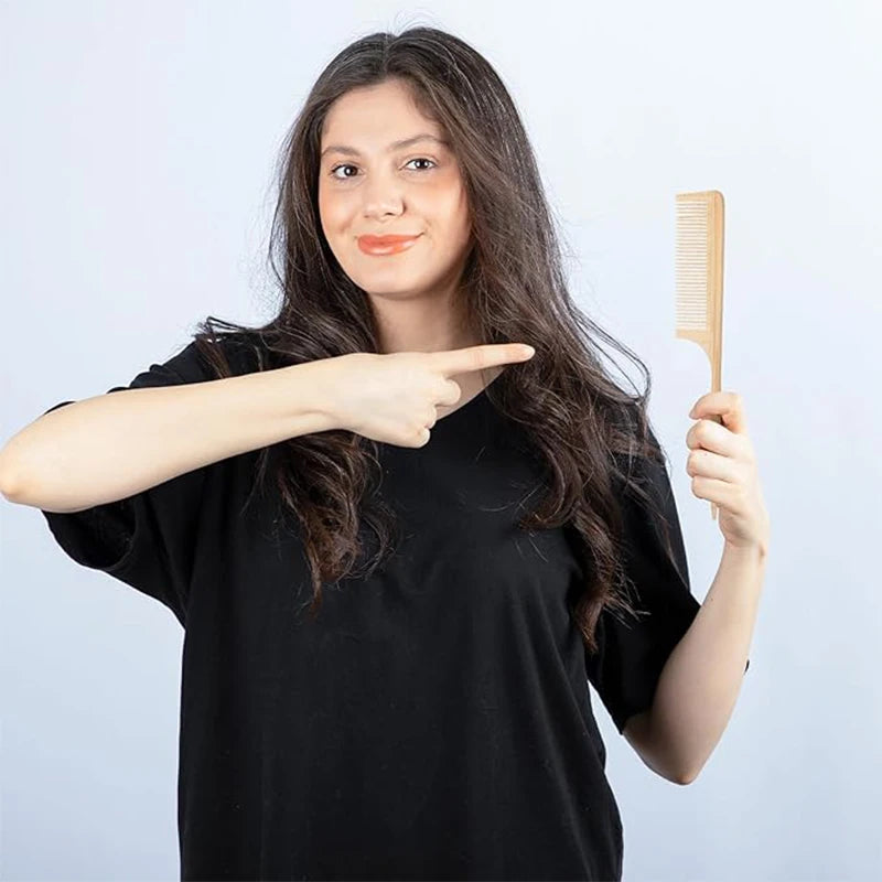 Anti-Static Bamboo Comb Set for All Hair Types