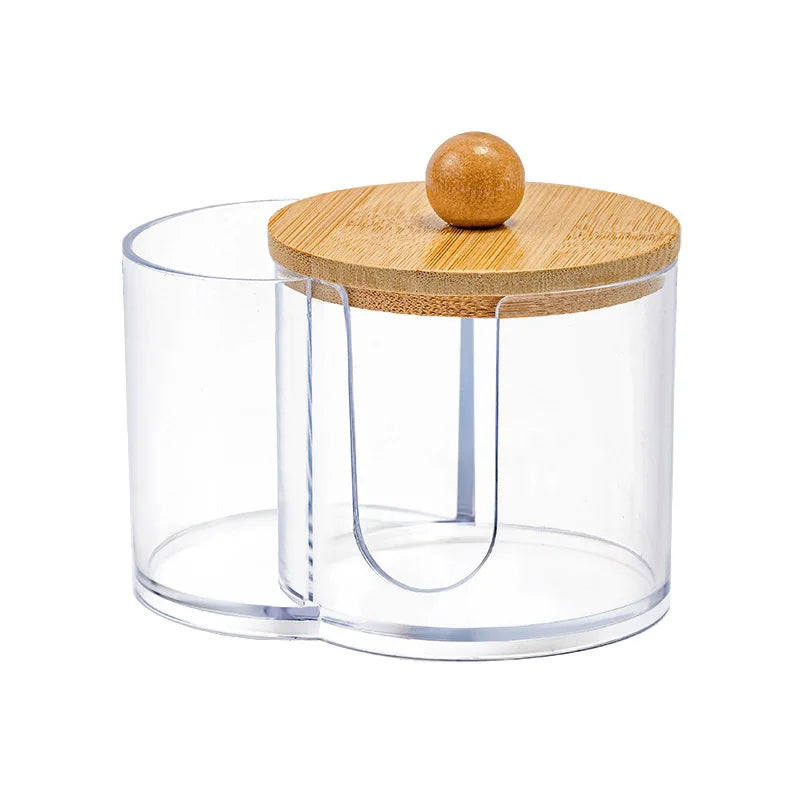 Bamboo Cotton Swab Holder