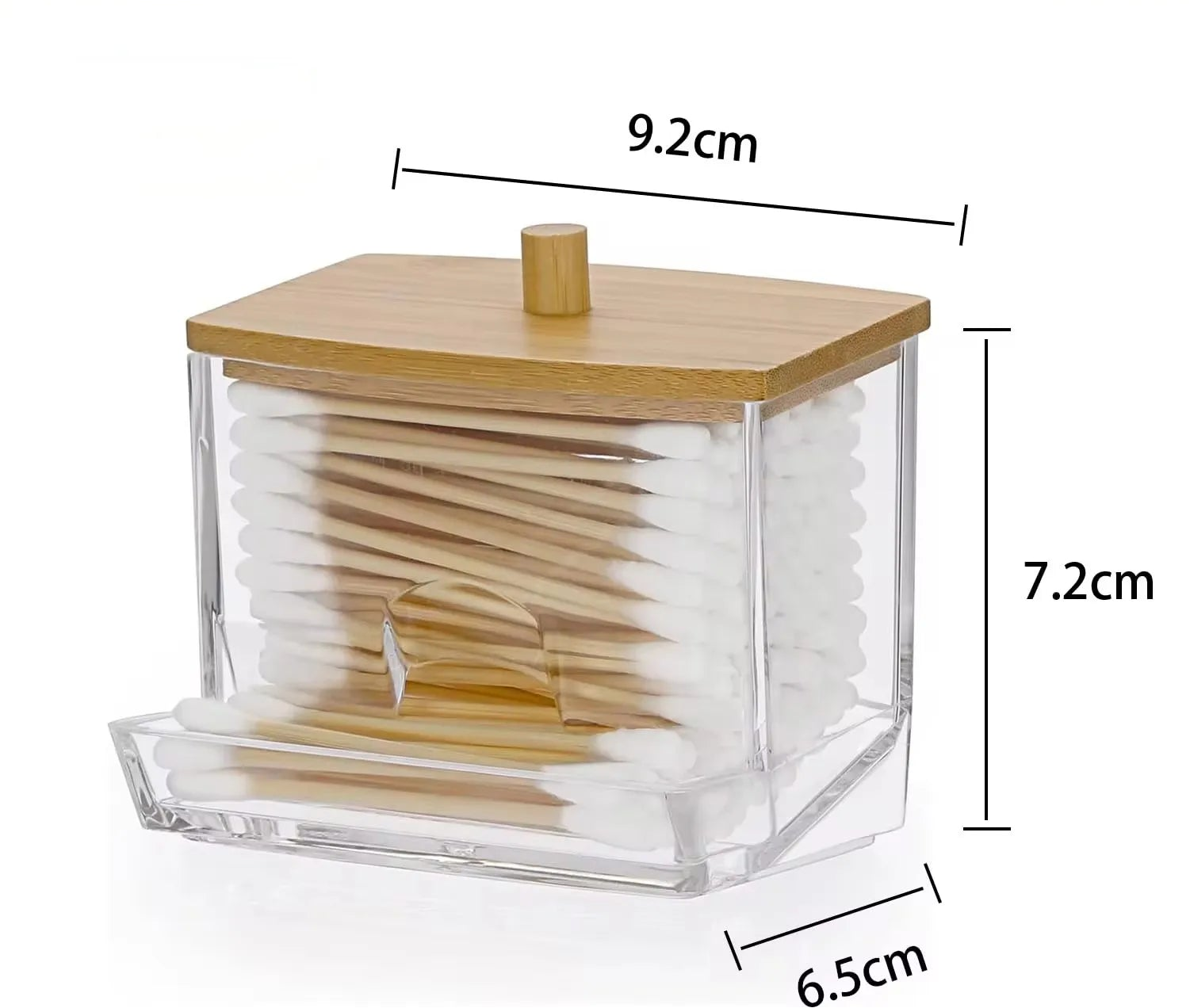 Bamboo Cotton Swab Holder